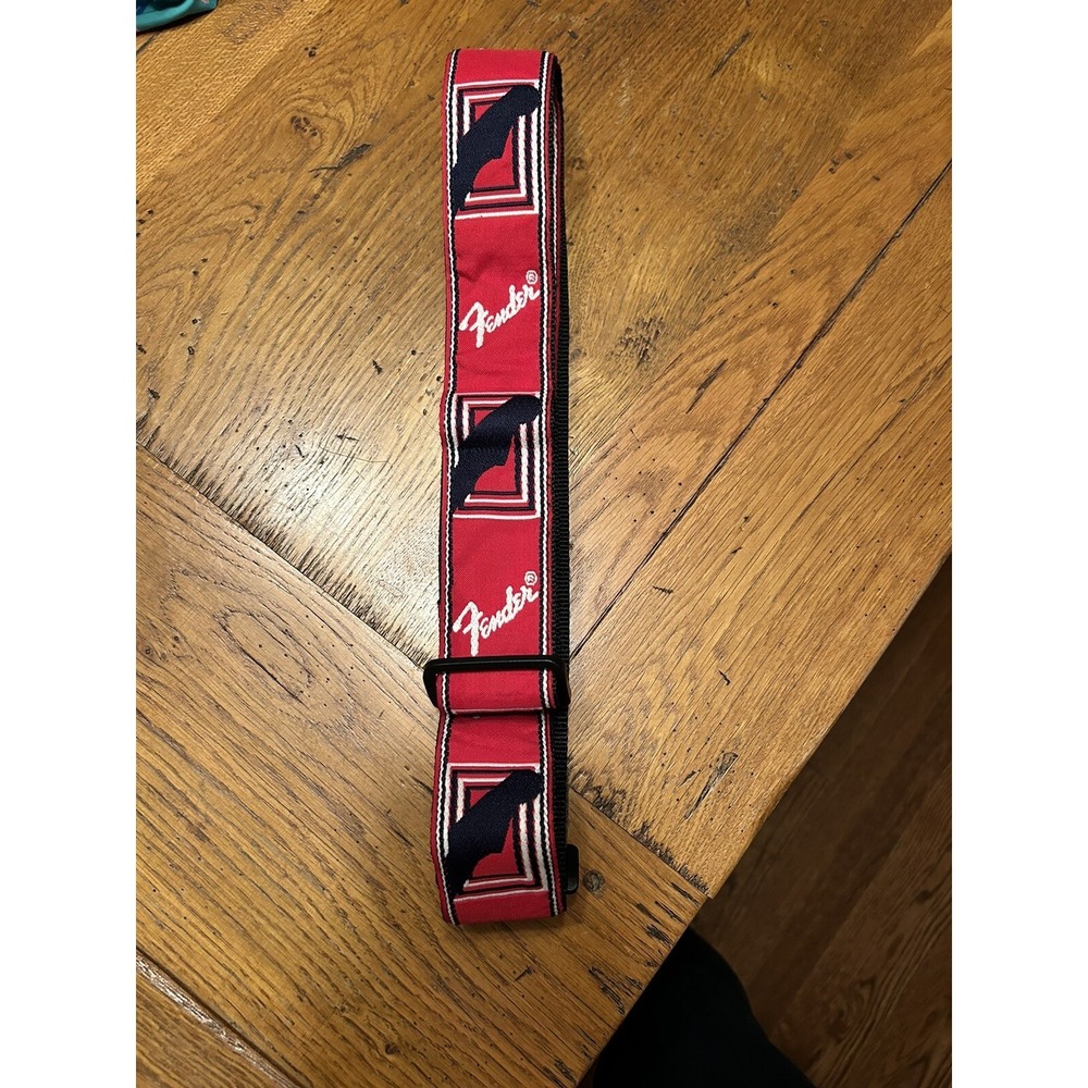 EUC Fender 2" Monogrammed Guitar Strap, RED/WHITE/BLUE, #099-0682-000